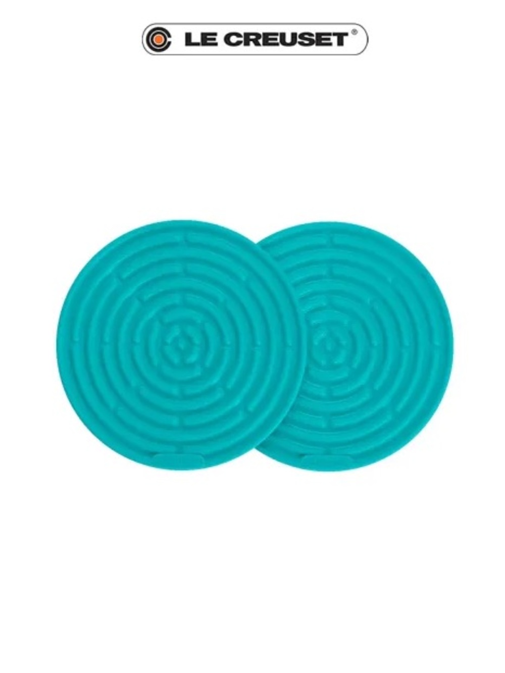 BNWT Le Creuset Mini Cool Tool Silicone Trivets Coasters (Set of 2) – Turquoise